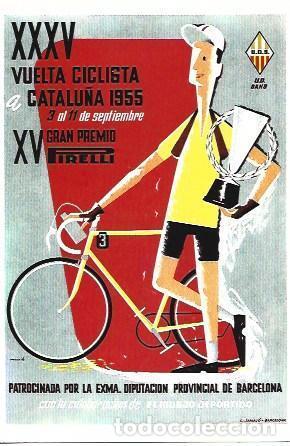 Postkarten: POSTAL A2418: Cartel Volta Ciclista a Catalunya 1955