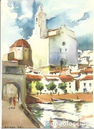 Postcards: POSTAL A2543: Iglesia de Cadaques, por Ramon Reig
