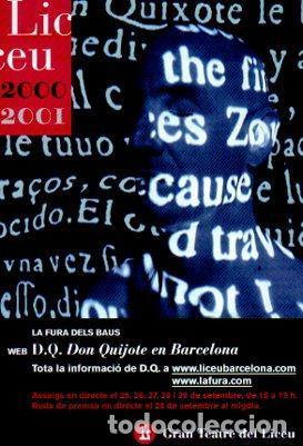 Postais: POSTAL PV01835: Publicidad Don Quijote en Barcelona Teatre del Liceu octubre 2000 - NULL