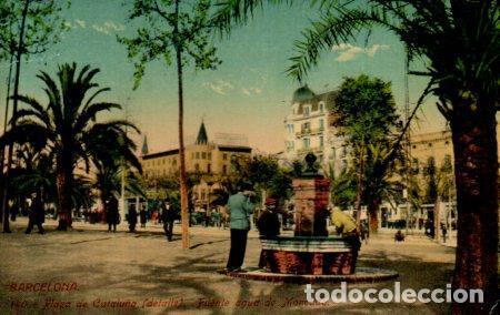 Postais: POSTAL PV03049: Barcelona, Fuente agua de Moncada en Plaza Catalu&ntilde;a - NULL