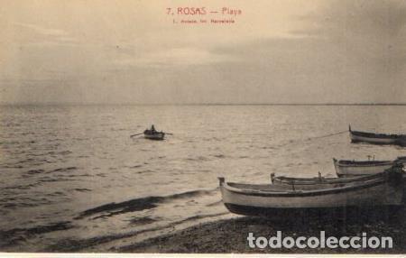 Postkarten: POSTAL PV03396: Barca con remos en el mar, Rosas - NULL