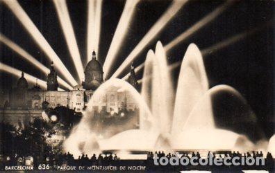 Postkarten: POSTAL PV02532: Parque de Montjuich de noche, Barcelona - NULL