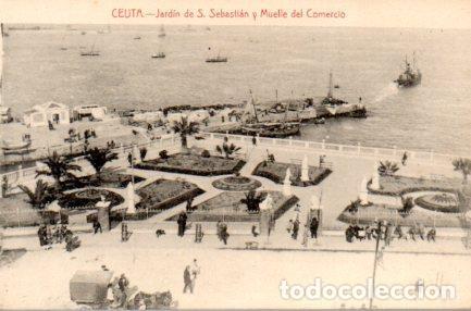 Postales: POSTAL PV02887: Ceuta. Jardin de S. Sebastian y Muelle del Comercio - Foto 1