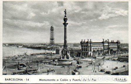 Cartes Postales: POSTAL PV02794: Puerta de la Paz y Colon en Barcelona