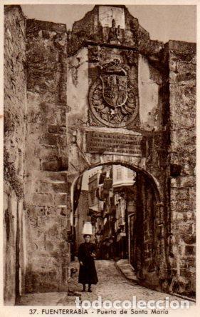 Postales: POSTAL PV03452: Puerta de Santa Maria en Fuenterrabia - Foto 1