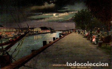 Postkarten: POSTAL PV03851: Spanish Port and Bayou St. John by Moolight, New Orleans - NULL