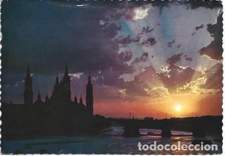 Postales: POSTAL L00822: Anochecer en Zaragoza - Foto 1