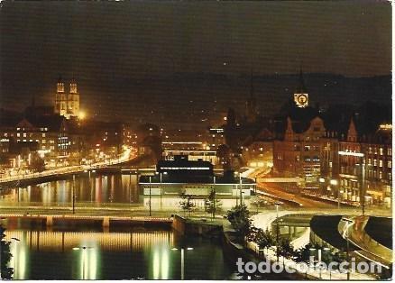 Postales: POSTAL L00979: Vsita nocturna de Zurich, Suiza - NULL
