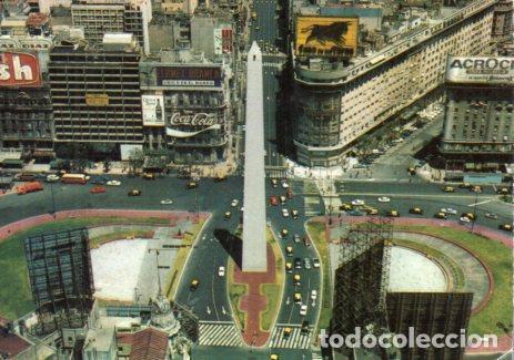 Postkarten: POSTAL PV04454: Vista aerea Obelisco y calle Corrientes en Buenos Aires