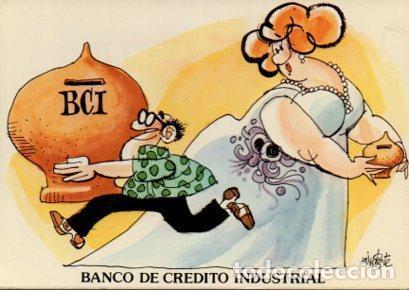 Postkarten: POSTAL PV05171: Publicidad Banco de Credito Industrial ilustracion de Mingote