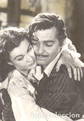 Cartoline: POSTAL PV05754: Vivien Leigh y Clark Gable en escena Lo que el viento se llevo, Fotogramas serie mio