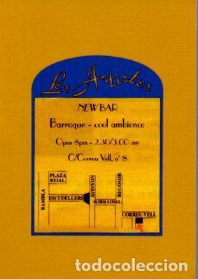 Postales: POSTAL PV05732: Publicidad Les Artistes new bar en Barcelona - NULL