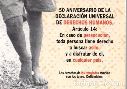 Postkarten: POSTAL PV05563: Acnur 50 Aniversario Declaracion Derechos Humanos Art. 14 - NULL