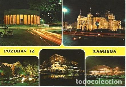 Postcards: POSTAL L02031: Vistas nocturnas de Zagreb - NULL