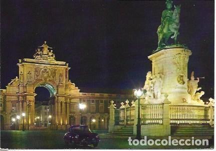 Postais: POSTAL L01807: Lisboa. Plaza del Comercio de noche