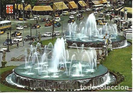 Postales: POSTAL A3962: Fuentes de la Plaza Catalunya de Barcelona - NULL
