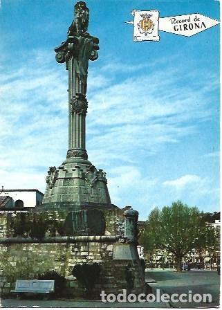 Postales: POSTAL L02748: Monumento a Alvarez de Castro en Girona - Foto 1