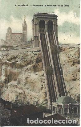 Postais: POSTAL A4624: Notre Dame de la Garde, ascensores. Marsella - NULL