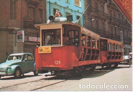 Postales: Postal E06864: Tram-vies de Barcelona.Cotxe 129. Serie 125-132 - Varios
