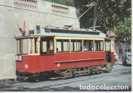 Postales: Postal E06859: Tram-vies de Barcelona.Cotxe 58, serie 1 a 124 - Varios