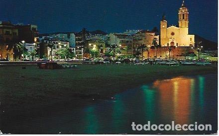 Postales: POSTAL L03807: Sitges. Vista nocturna - Foto 1