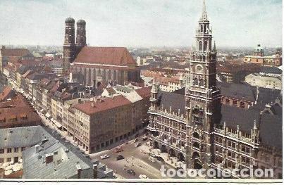 Postales: POSTAL L03621: Munich. Ayuntamiento e Iglesia de Nuestra Se&ntilde;ora - NULL