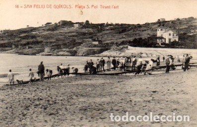 Postcards: POSTAL PV05999: Platja S. Pol, tirant l'art. San Feliu de Guixols - NULL