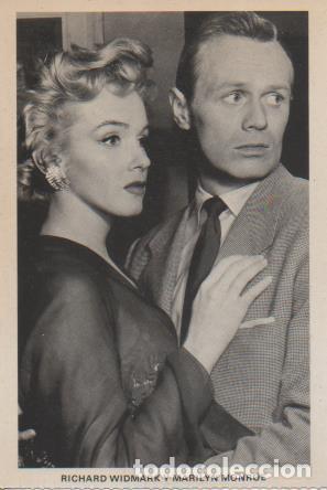 Postales: Postal E07740: Las Mas Bellas Postales. Cine de los a&ntilde;os 50. Richard Widmark y Marilyn Monroe - Vari