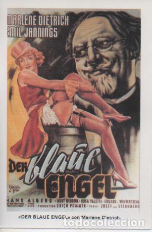 Postkarten: Postal E07707: Las Mas Bellas Postales. Carteles de Cine DER BLAU ENGEL&rdquo; con Marlen Dietrich&rdquo; - Var
