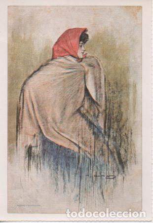 Postales: Postal E07599: Las Mas Bellas Postales Siglo XIX y XX. Ram&oacute;n Casas, Retrato Mujer - Varios