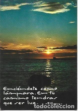 Postales: POSTAL L04997: Mensaje de R. Tagore - Foto 1