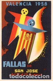 Postcards: POSTAL PV07409: Cartel Fallas de San Jose, Valencia 1958 - NULL