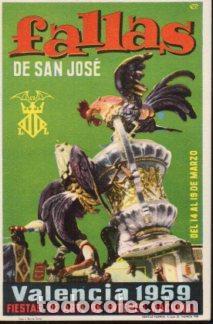 Cartoline: POSTAL PV07410: Cartel Fallas de San Jose, Valencia 1959 - NULL