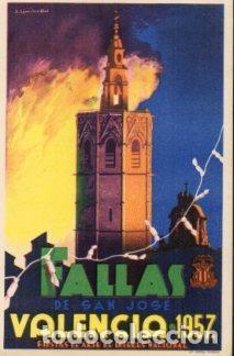 Postais: POSTAL PV07408: Cartel Fallas de San Jose, Valencia 1957 - NULL