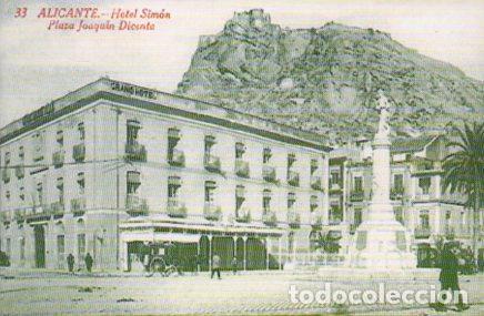 Postais: POSTAL PV07917: Hotel Simon y Plaza Joaquin Dicenta, Alicante (ver descripcion)