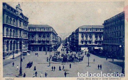 Postcards: POSTAL PV08440: Napoli, Piazza della Borsa e Corso Umberto I