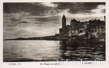 Postales: POSTAL PV08863: La Punta en contraluz en Sitges - Foto 1