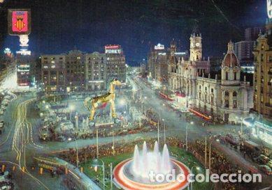 Postcards: POSTAL PV09520: Plaza del Caudillo en dia de Fallas, Valencia - NULL