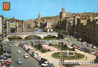 Postcards: POSTAL PV09343: Vista parcial i Pla&ccedil;a de Catalunya, Girona - NULL