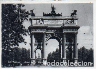 Postales: POSTAL PV10362: Milano, Arco della Pace e Castello Sforzesco - Foto 1