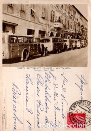 Postkarten: POSTAL PV10912: Hotel Ristorante Francia, Ventimiglia