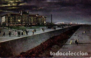 Postales: POSTAL PV10824: Hotel Galvez and Beach bu moonlight