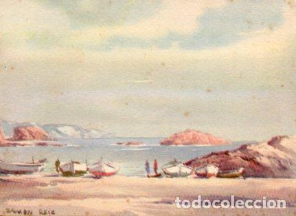 Postkarten: POSTAL PV11079: Tossa de Mar La playa y S'Illa por Ramon Reig