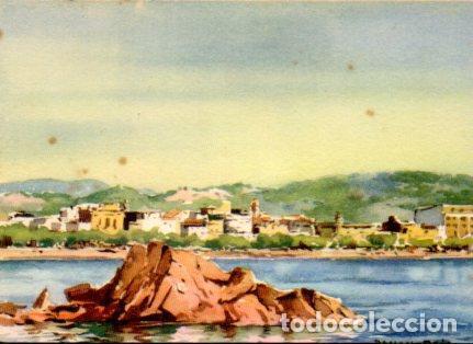 Cartoline: POSTAL PV11084: Vista de San Feliu de Guixols por Ramon Reig