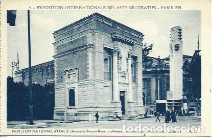 Postcards: POSTAL A2671: Pabellon de Italia. Exposicion Artes Decorativas Paris
