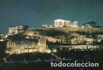 Postcards: POSTAL PV10623: Acropolis by night, Athens - NULL