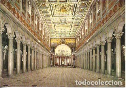 Postales: POSTAL A7014: Interior de la Basilica de San Pablo de Roma - Foto 1