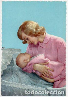 Postkarten: POSTAL PV13445: Mujer acunando a un bebe
