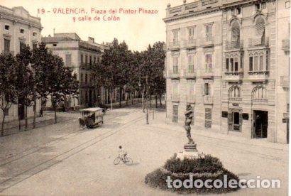 Postais: POSTAL PV03466: Plaza del Pintor Pinazo y calle de Colon, Valencia - NULL