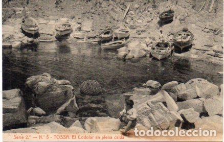 Postales: POSTAL PV04151: El Codolar en plena calma en Tossa - Foto 1